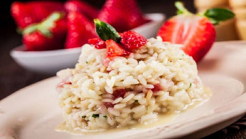 Risotto con le fragole e Occelli® al Barolo