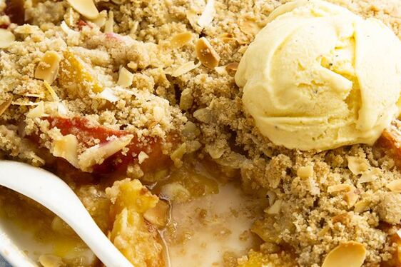 Crumble di pesche