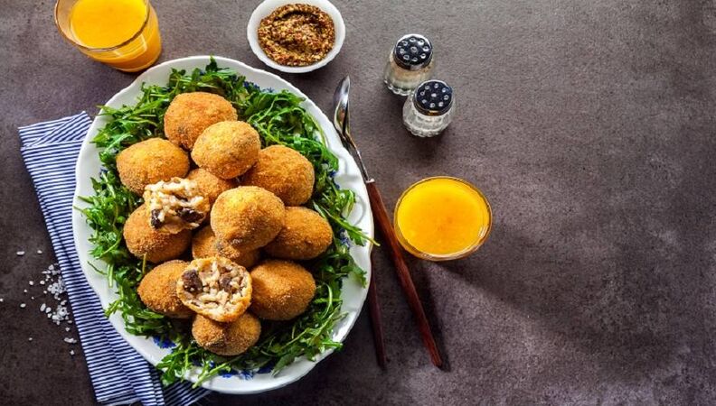 Arancini ai funghi con burro Occelli® e Tuma dla Paja® Occelli